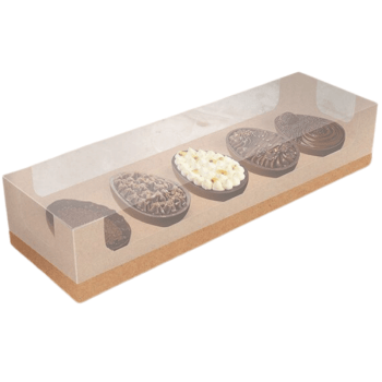 Caixa para 5 Mini Ovos de 50g Kraft Essencial - Ideia Embalagens 