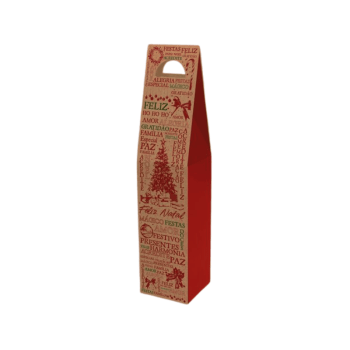 Caixa para Bebida Natal Essencial 8,5x8,5x39 cm - Ideia