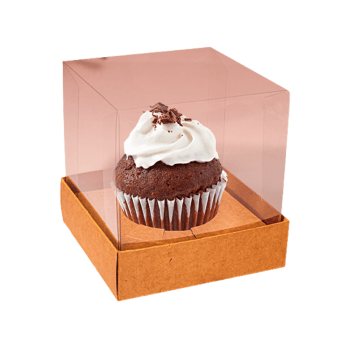 Caixa para Cupcake Essencial Kraft 10x10x10 cm - Ideia Embalagens