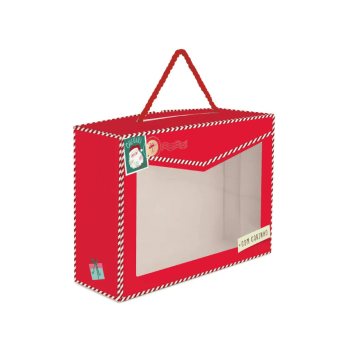 Caixa para Kit c/ Visor e Alça Presente Noel 27x19,5x9 cm - Cromus