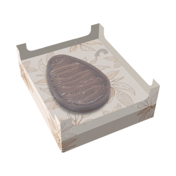 Caixa para Meio Ovo Encanto Páscoa Cacau 250g e 350g c/ 5 unidades - Ideia Embalagens
