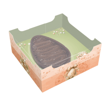 Caixa para Meio Ovo Encanto Páscoa Coelho 100ge 150g c/ 5 - Ideia Embalagens