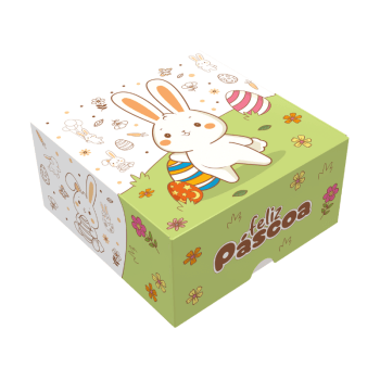 Caixa para Meio Ovo Páscoa Colorir 50/80g - Ideia Embalagens 