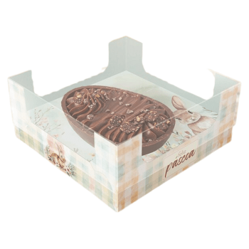 Caixa para Meio Ovo Páscoa Encantos 100/150g - Ideia Embalagens 