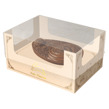 Caixa para Meio Ovo Páscoa Luz 150/250g - Ideia Embalagens 
