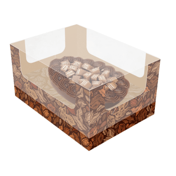 Caixa para Meio Ovo Puro Cacau 150/250g - Ideia Embalagens 