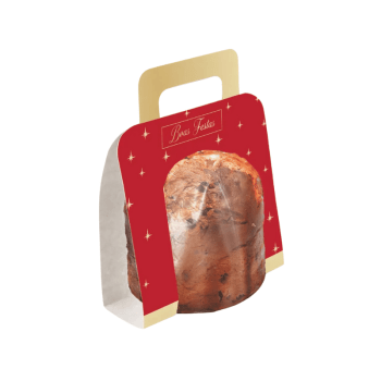 Caixa para Panetone Cinta Natal Desejo 100g c/ 10 unidades - Cromus Caixa para Panetone Cinta Natal Desejo 100g c/ 10 unidades - Cromus