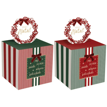Caixa Pop Up Frutas Vermelhas Feliz Natal 7x7 cm c/ 10 unidades - Cromus Caixa Pop Up Frutas Vermelhas Feliz Natal 7x7 cm c/ 10 unidades - Cromus