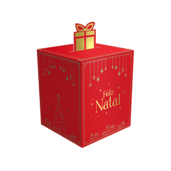 Caixa Pop Up Natal Luz 10x10x12 cm - Ideia Embalagens