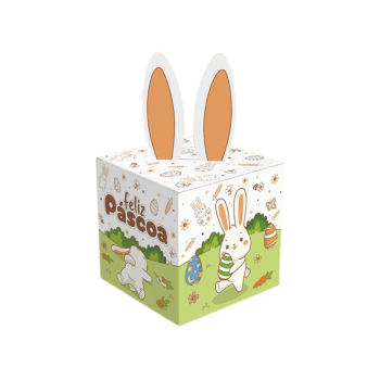 Caixa Pop Up Orelhas Páscoa Colorir 8x8x8 - Ideia Embalagens
