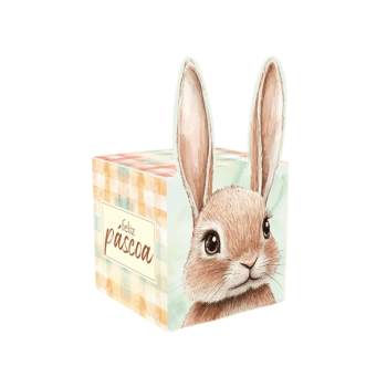 Caixa Pop Up Orelhas Páscoa Encantos 8x8x8 - Ideia Embalagens