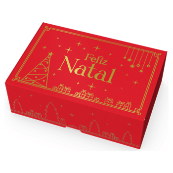 Caixa Practice Natal Luz para 6 Doces - Ideia Embalagens