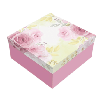 Caixa Presente c/ Tampa Rosa 20x20x10 cm - Idea Embalagens