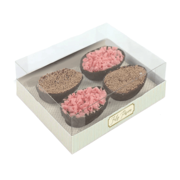 Caixa Quinn Verde para Degustação 4 Mini Ovos 100g c/ 6 unidades - Cromus