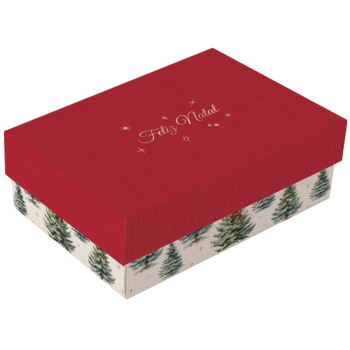Caixa Retangular c/ Tampa Petit Pinheiro 16x10x5,5 cm - Cromus