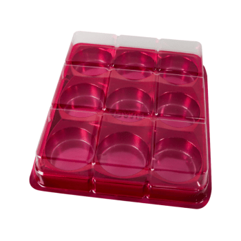 Caixa Retangular para Trufas e Bombons Vermelho 14262 - Bwb
