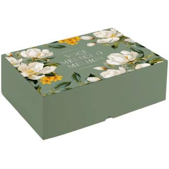 Caixa Retangular Realce Valentina 17x13,5x4,5 cm - Cromus 