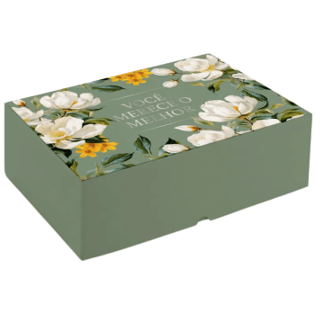Caixa Retangular Realce Valentina 20x14x7 cm - Cromus 