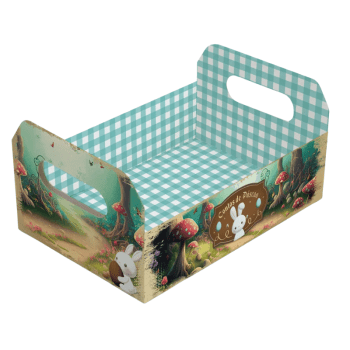 Caixote Mini Contos de Páscoa 13,2x9x6,5 cm c/ 10 unidades - Cromus