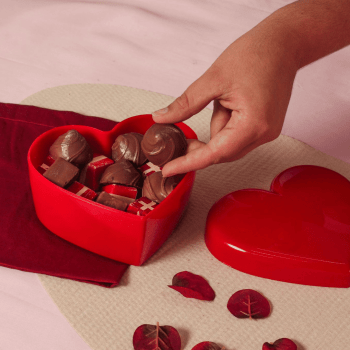 Cake Box Coração Vermelho Sólido 750ml - BlueStar 