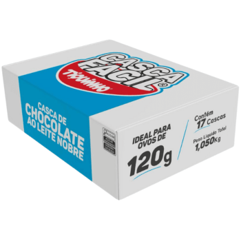 Casca para Ovo de Páscoa 120g Chocolate ao Leite c/ 17 unidades 1,050kg 