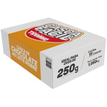 Casca para Ovo de Páscoa 250g Chocolate ao Leite c/ 11 unidades 1,050kg 