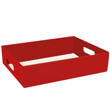 Cesta Bandeja Vermelha 22x15x6 cm - Cromus