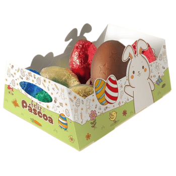 Cesta Caixote Páscoa Colorir 27×19,5×10 cm - Ideia Embalagens