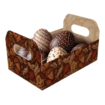 Cesta Caixote Puro Cacau 22x14x12 cm - Ideia Embalagens