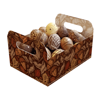 Cesta Caixote Puro Cacau 25x18,5x14,5 cm - Ideia Embalagens