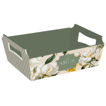 Cesta de Cartão Valentina 18x13x7,5 cm - Cromus