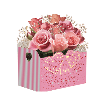 Cesta Envelope Love 21x13x20 cm - Ideia Embalagens