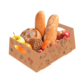 Cesta Flores do Campo Kraft 27×19,5×10 cm - Ideia Embalagens