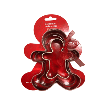 Conjunto de Cortadores Biscoitos Natalinos c/ 3 unidades - Rio Master 