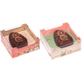 Caixa Encanto Feliz Páscoa Dupla Face c/ 1 cavidades de 50g c/ 5 unidades - Ideia embalagens