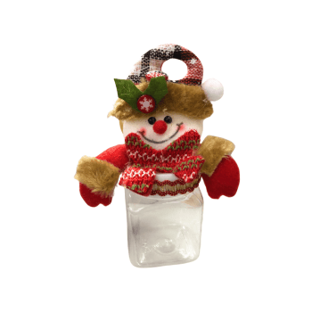 Enfeite de Tecido Boneco de Neve c/ Pote 16 cm - Zein