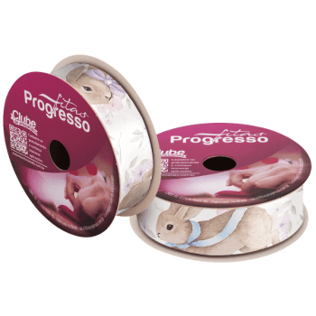 Fita de Cetim Decorativa Coelho Floral nº 5 ECF005TR Cor 232 - Progresso