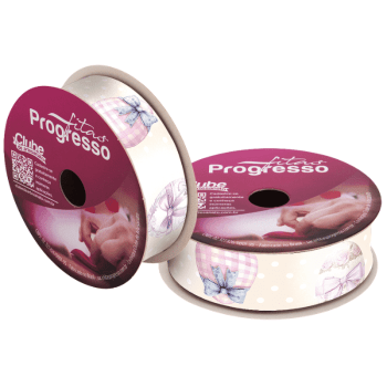 Fita de Cetim Decorativa Ovos Páscoa Laços nº 5 ECF005TR Cor 231 - Progresso
