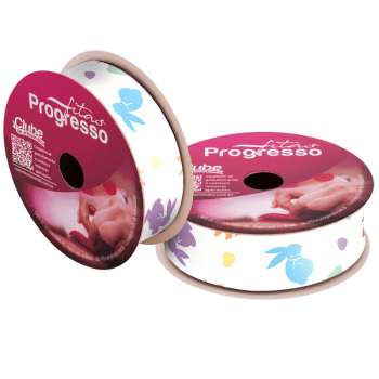 Fita de Cetim Decorativa Páscoa Coelhos Coloridos nº 5 ECF005TR Cor 199 - Progresso