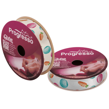 Fita de Cetim Decorativa Páscoa Ovos Coloridos nº 3 ECF003TR Cor 103 - Progresso