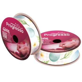 Fita de Cetim Decorativa Páscoa Ovos Florais nº 5 ECF005TR Cor 205 - Progresso