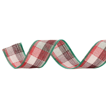 Fita Xadrez Vermelho/Verde 3,8cm x 9,14m - Cromus