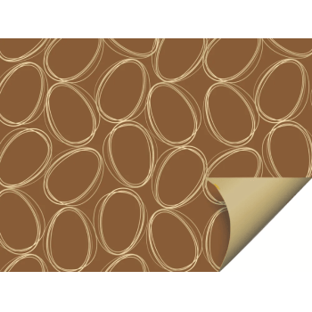 Folha Dupla Face Tonal Marrom e Ouro 69x89 cm c/ 25 unidades - Cromus 