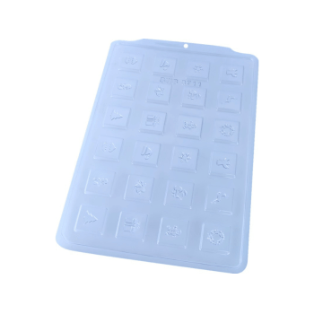 Forma de Acetato Tabletinho Quadrado Natal N3711 - Bwb