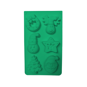 Forma  Silicone Natal Verde c/6 Cavidades 17,5x29 cm - Prime Chef