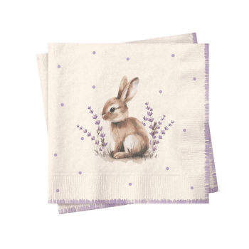 Guardanapo de Papel Coelho Lavanda c/ 20 unidades - Cromus