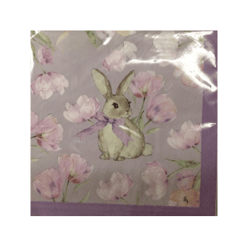 Guardanapo de Papel Coelho Laço Flor c/ 20 unidades - Cromus