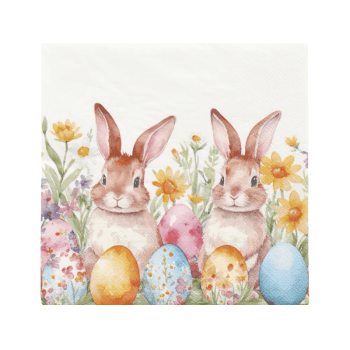 Guardanapo de Papel Coelho Ovo Colorido c/ 20 unidades - Cromus
