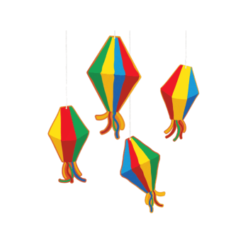 Kit Decorativo Balões Nosso Arraiá c/ 4 unidades - Ideia Embalagens