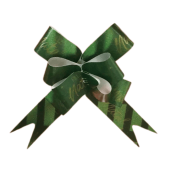 Laço Pronto Classic Feliz Natal Verde 30mm c/10 Unidades - Cromus